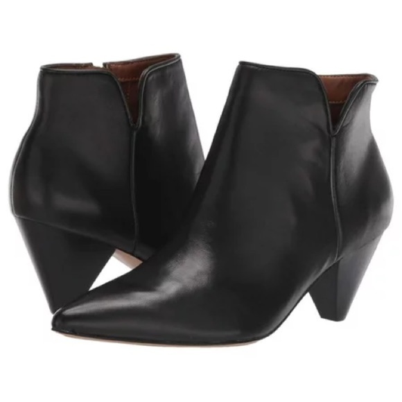 Franco Sarto Shoes - FRANCO Sarto Dare 2 Black Leather Booties Women's Shoes
